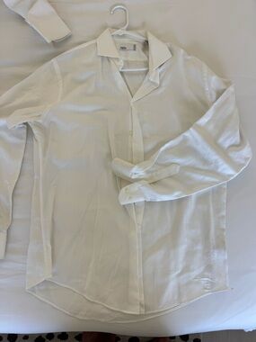 Men's White Dress Shirt - Classic Button-Down